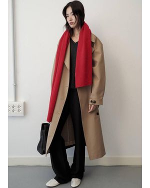 Mango Strickschal Aus 100 Kaschmir - Rot