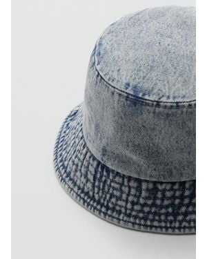 Mango Denim Bucket Hat Light - Blue