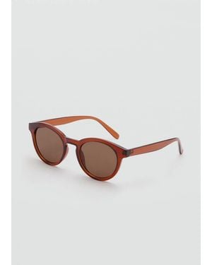 Mango Round-Framed Sunglasses - Pink