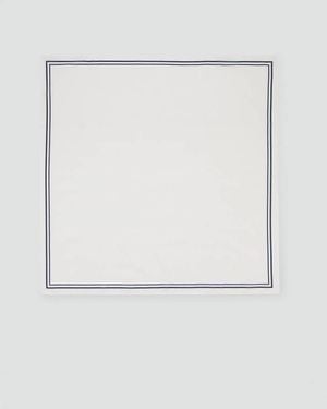 Mango 100% Cotton Grid Handkerchief - Gray