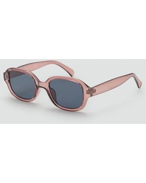 Mango Semi-Transparent Frame Sunglasses - Blue
