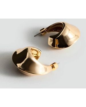 Mango Moon Volume Earrings - Metallic