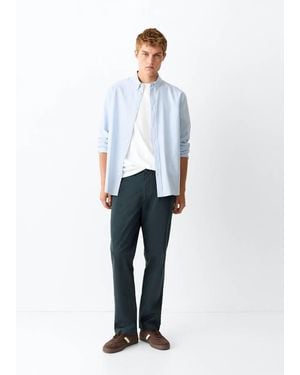 MANGO TEEN Cotton Chinos - White