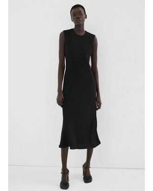 Mango Midi-Dress With Open Back - Black