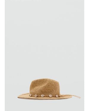 Mango Natural Fibre Hat With Shells