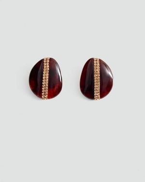 Mango Resin Earrings - White