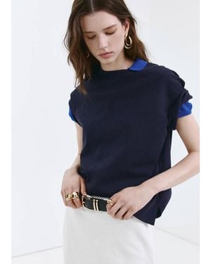Mango Irregular Oval Earrings - Blue