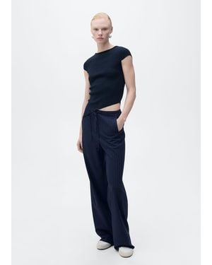 Mango Asymmetrical Low Knit Jersey - Blue