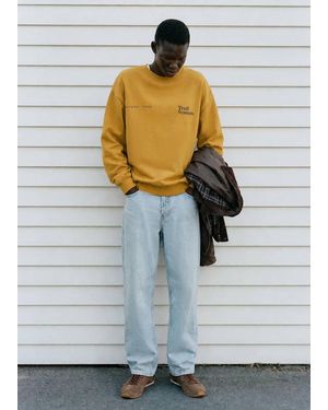 MANGO TEEN Cotton Sweatshirt With Text - Yellow