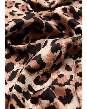 Mango Animal Print Scarf - Black
