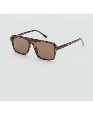 Mango Aviator Sunglasses With Plastic Frame - Multicolor