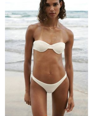 Mango Brazilian Textured Bikini Knicker - Brown