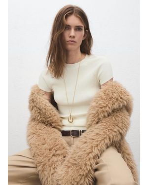 Mango Drop Pendant Necklace - Natural