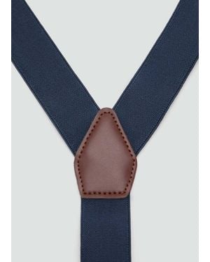 Mango Adjustable Elastic Straps With Leather Details - Blue
