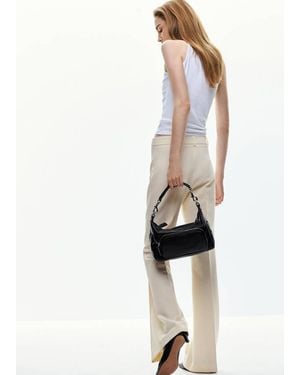 Mango Shoulder Bag With Pocket - White