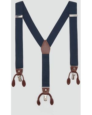 Mango Adjustable Elastic Straps With Leather Details - Blue