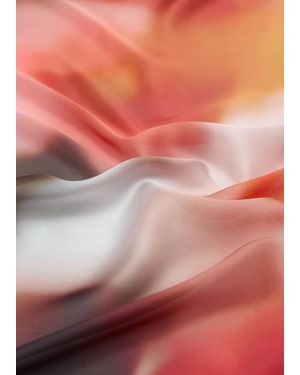 Mango Printed Satin Scarf - Pink