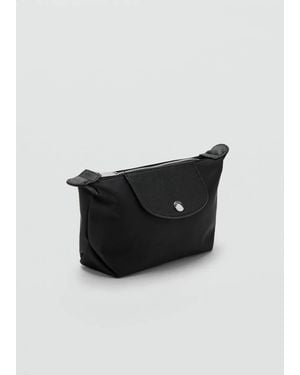 Mango Medium Combined Nylon Toiletry Bag - Black
