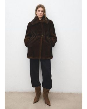 Mango Pointed Toe Ankle Boot - Black