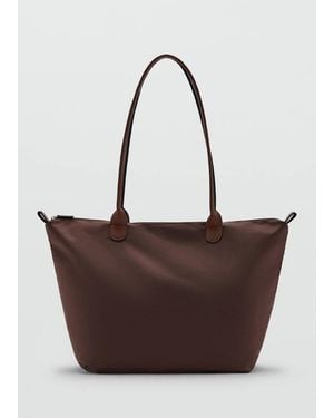 MANGO TEEN Shopper Bag - Brown