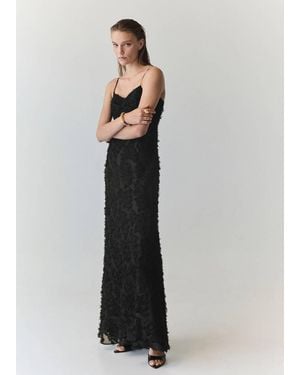 Mango Semi-Transparent Feather Dress - White