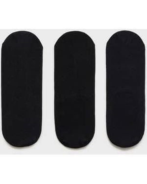 Mango Pack Of 3 Cotton Socks - Black