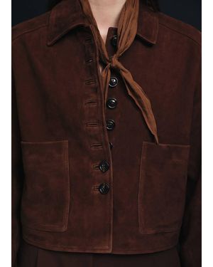 Mango Set Of 2 Combined Scarves - Brown