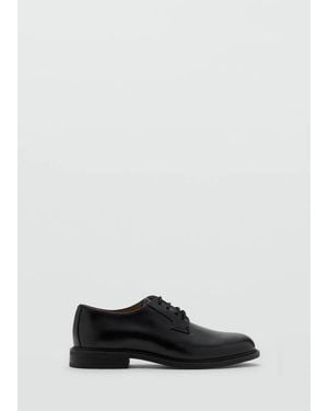 Mango Leather Suit Shoes - Black