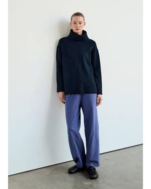 Mango Rollkragen-Pyjama Aus Jersey-Strick - Blau