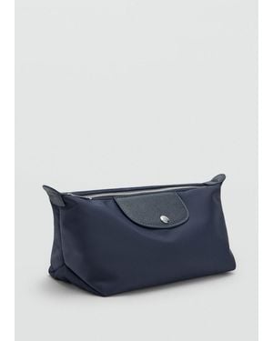 Mango Large Combined Nylon Toiletry Bag - Blue