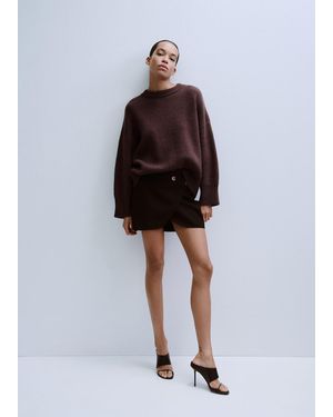 Mango Round-Neck Knitted Jumper - Multicolour