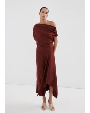 Mango Asymmetrical Flared Dress