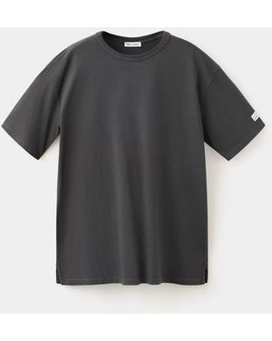MANGO TEEN Short-Sleeved Cotton T-Shirt - Black