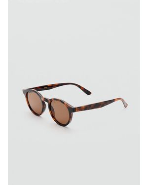 Mango Round-Framed Sunglasses - Brown