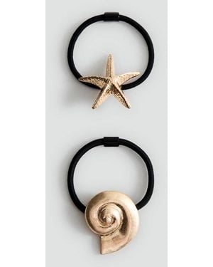 Mango Pack Of 2 Hair Bobbles - Metallic