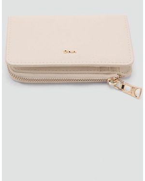 Mango Leather-Effect Wallet - Natural