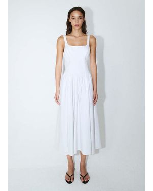 Mango A-Line Dress With An Open Back - White