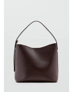 Mango Bucket Bag Mit Schnalle - Braun