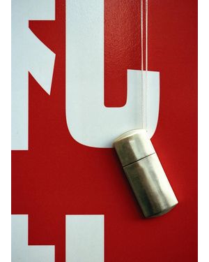 Mango Metallic Locket Pendant Necklace - Red