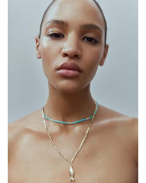 Mango Mixed Double Necklace - Blue