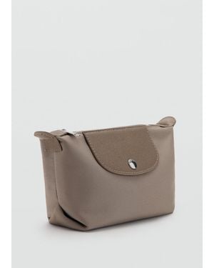 Mango Medium Combined Nylon Toiletry Bag - Grey