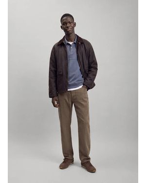 MANGO TEEN Straight Corduroy Trousers - Natural
