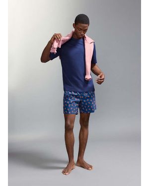 MANGO TEEN Lobster-Print Swimming Costume - Blue