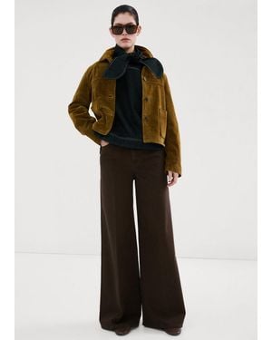 Mango High-Waisted Wide Leg Jeans - Blue