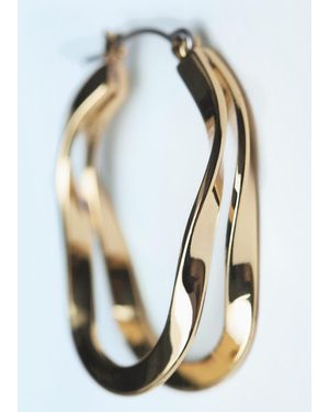 Mango Twisted Hoop Earrings - Blue