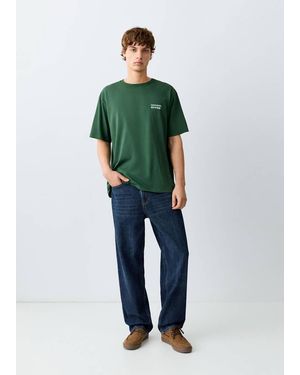 MANGO TEEN Relaxed Fit Jeans - Green