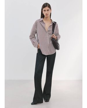 Mango Striped Cotton Shirt - Multicolour