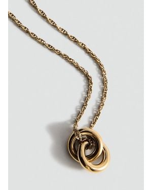Mango Collana Con Cerchi Intrecciati - Metallizzato