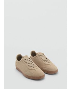 Mango Suede Trainers - Natural