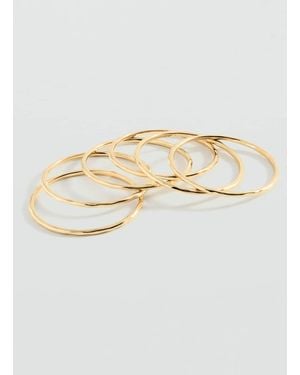 Mango Rigid Bracelets Set - Metallic